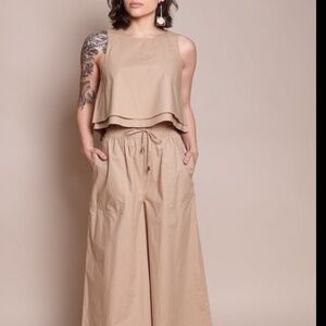 Apiece Apart Agnes top khaki brown size 4